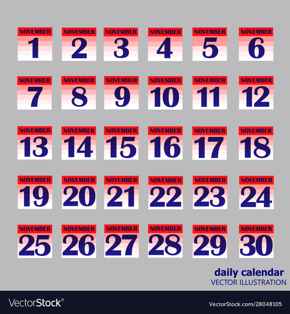 Set buttons with calendar dates for month