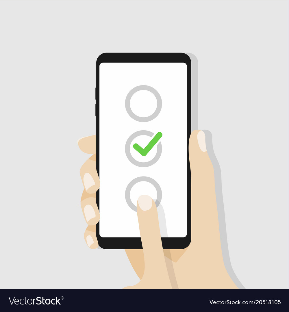 Smartphone Screen with Checkboxes