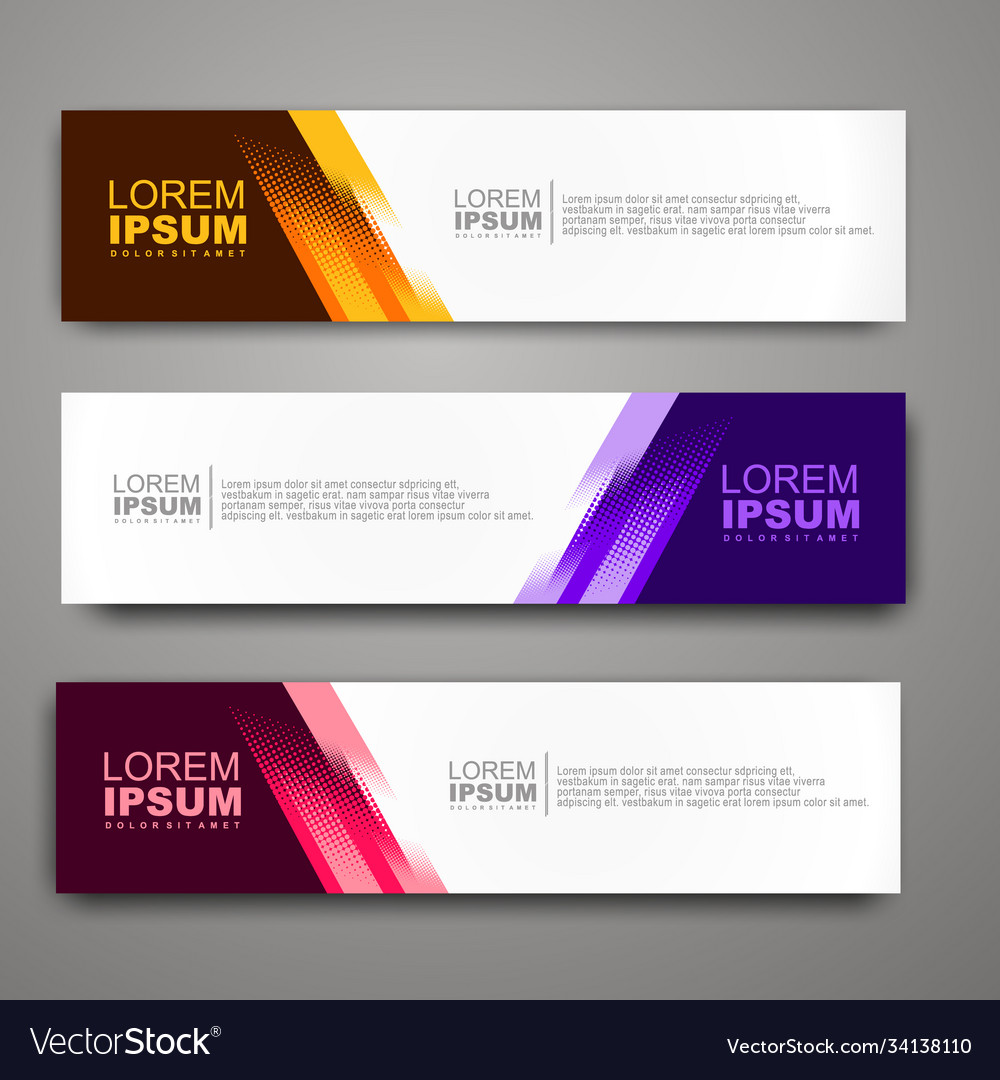 Abstract web banner design template with halftone