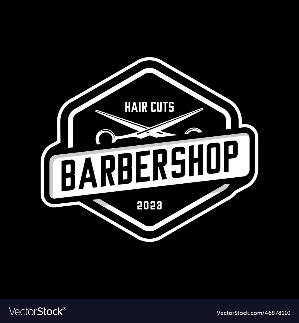 Barbershop black Royalty Free Vector Image - VectorStock