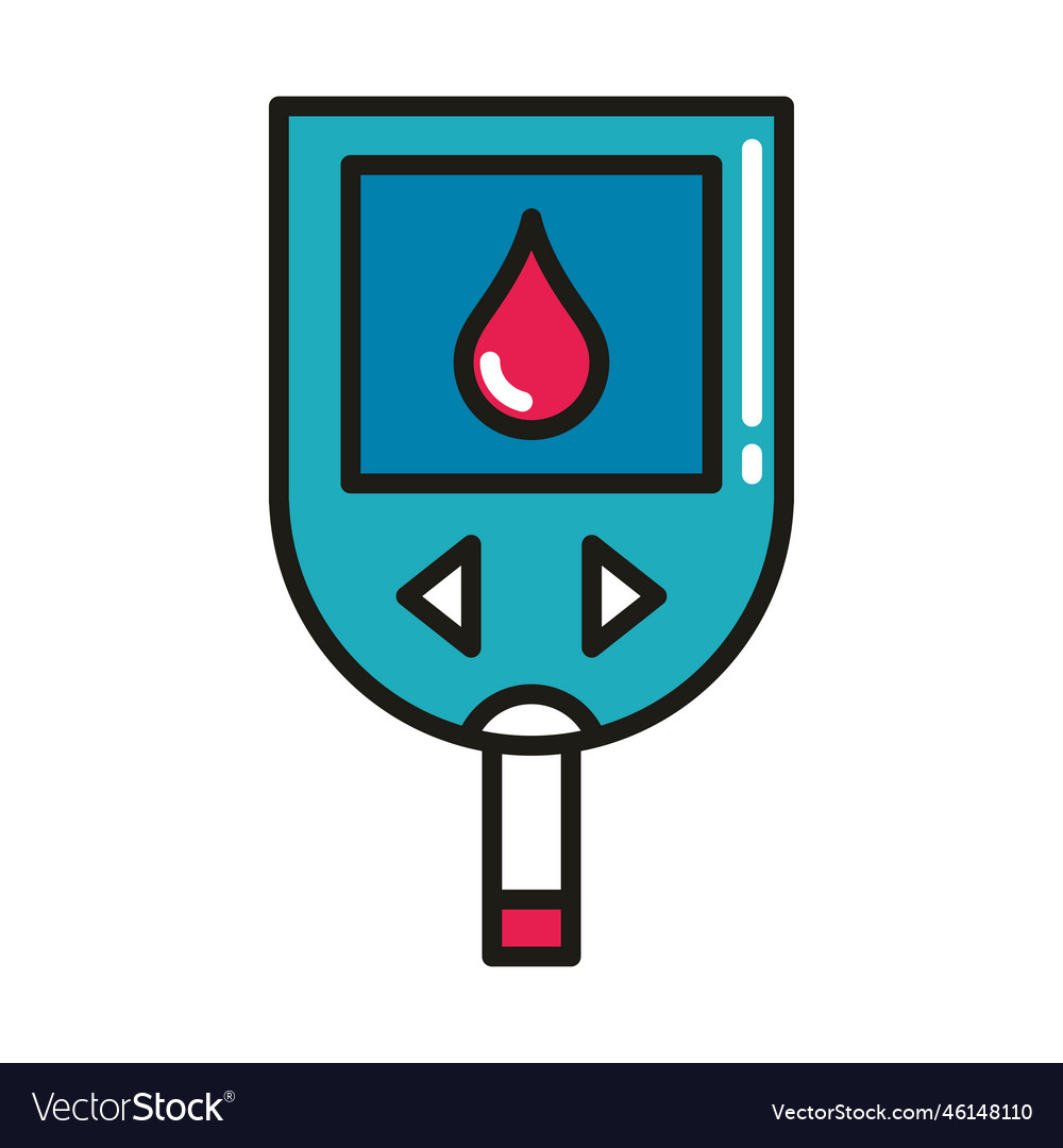 Blood glucose meter Royalty Free Vector Image - VectorStock