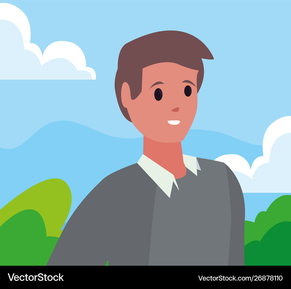 Businessman Portrait Character Royalty Free Vector Image