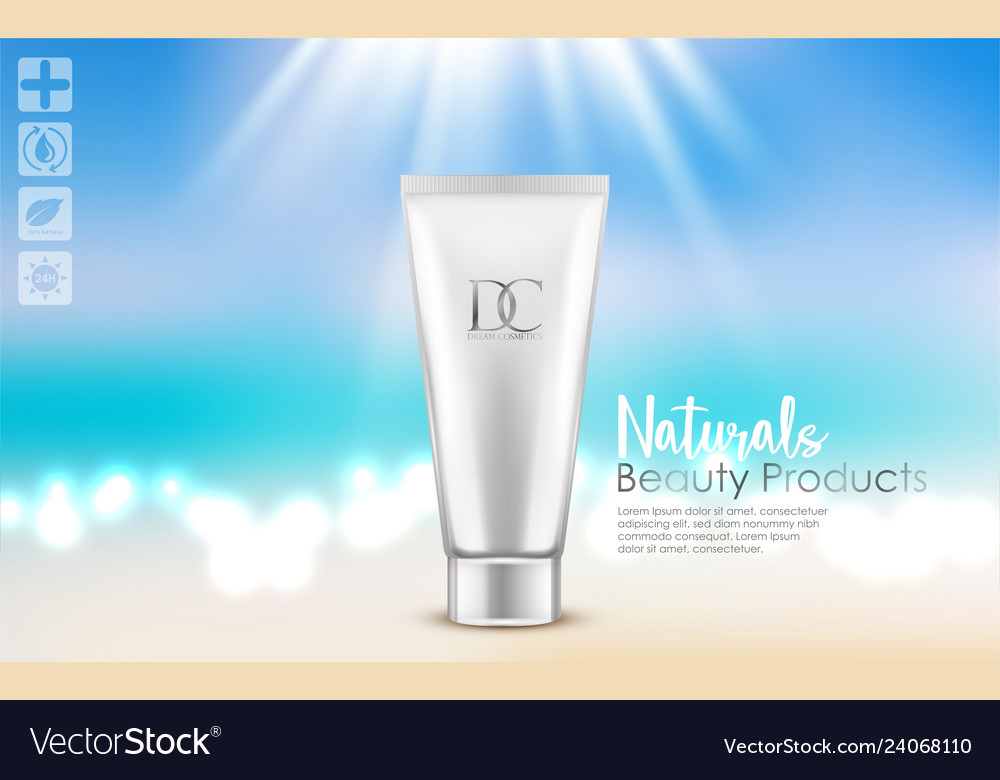 Cosmetic cream tube Royalty Free Vector Image - VectorStock