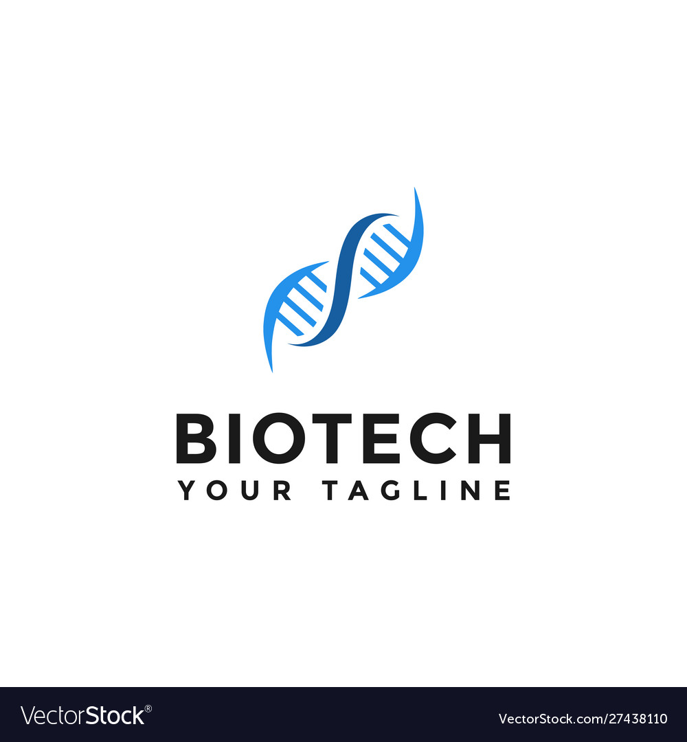 Dna genetic logo design template Royalty Free Vector Image