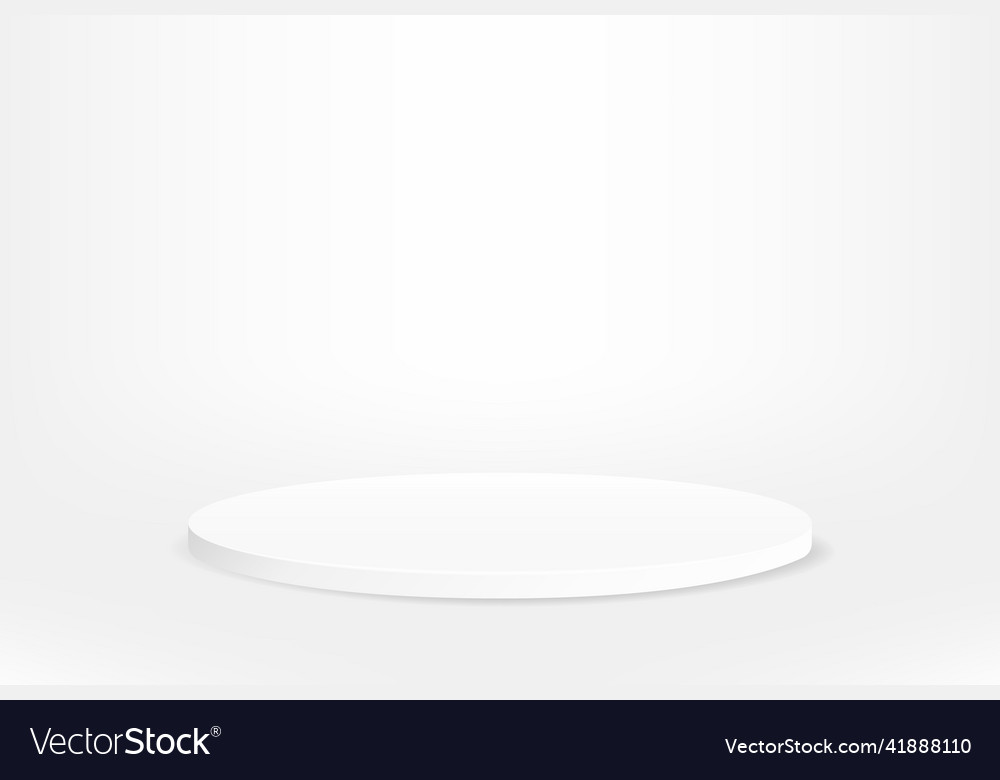 Empty round pedestal white circle awarded winner vector image Empty round pedestal white circle awarded winner