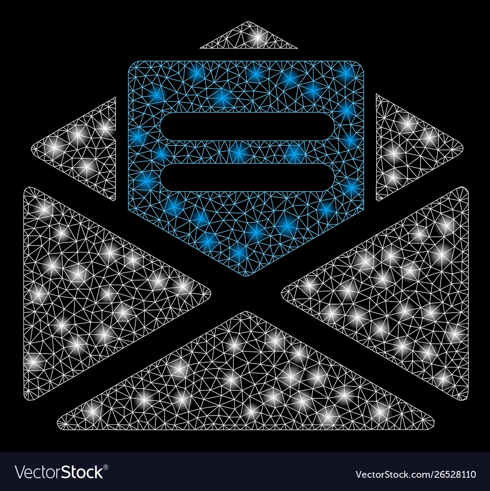 Flare mesh 2d open mail with light spots