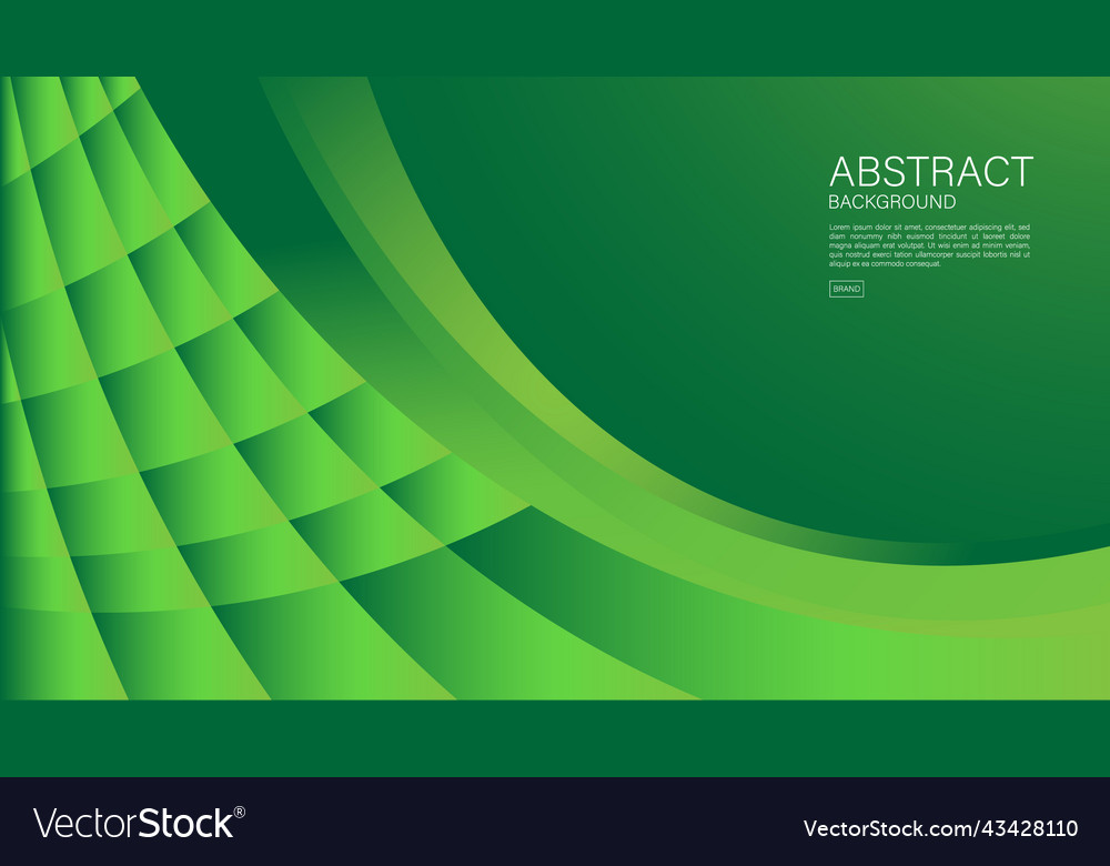 Green wave abstract background pattern vector image Green wave abstract background pattern
