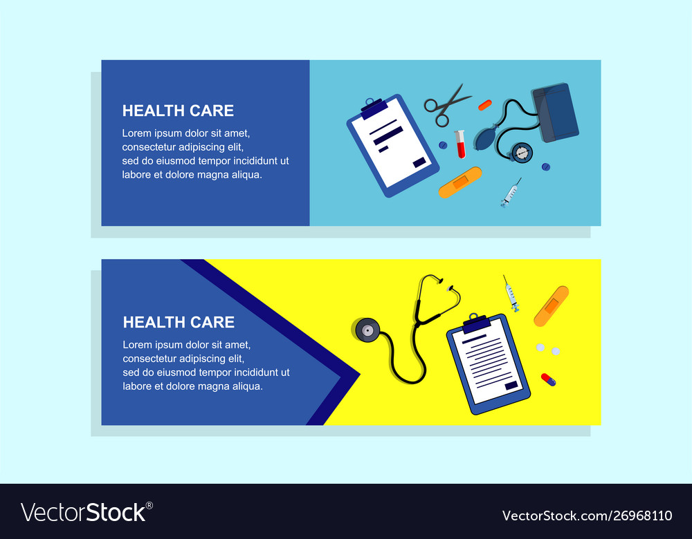 Health Care Banner Design Royalty Free Vector Image