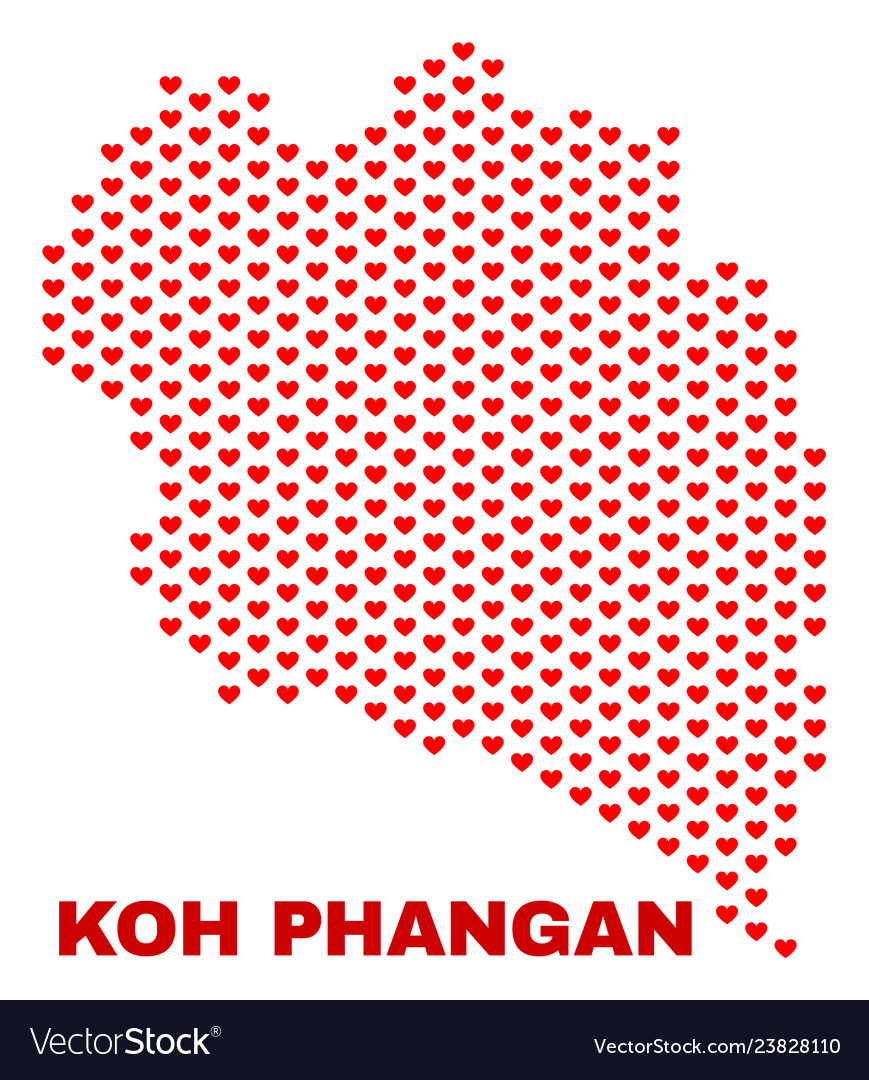 Koh phangan map - Mosaik der Herzen