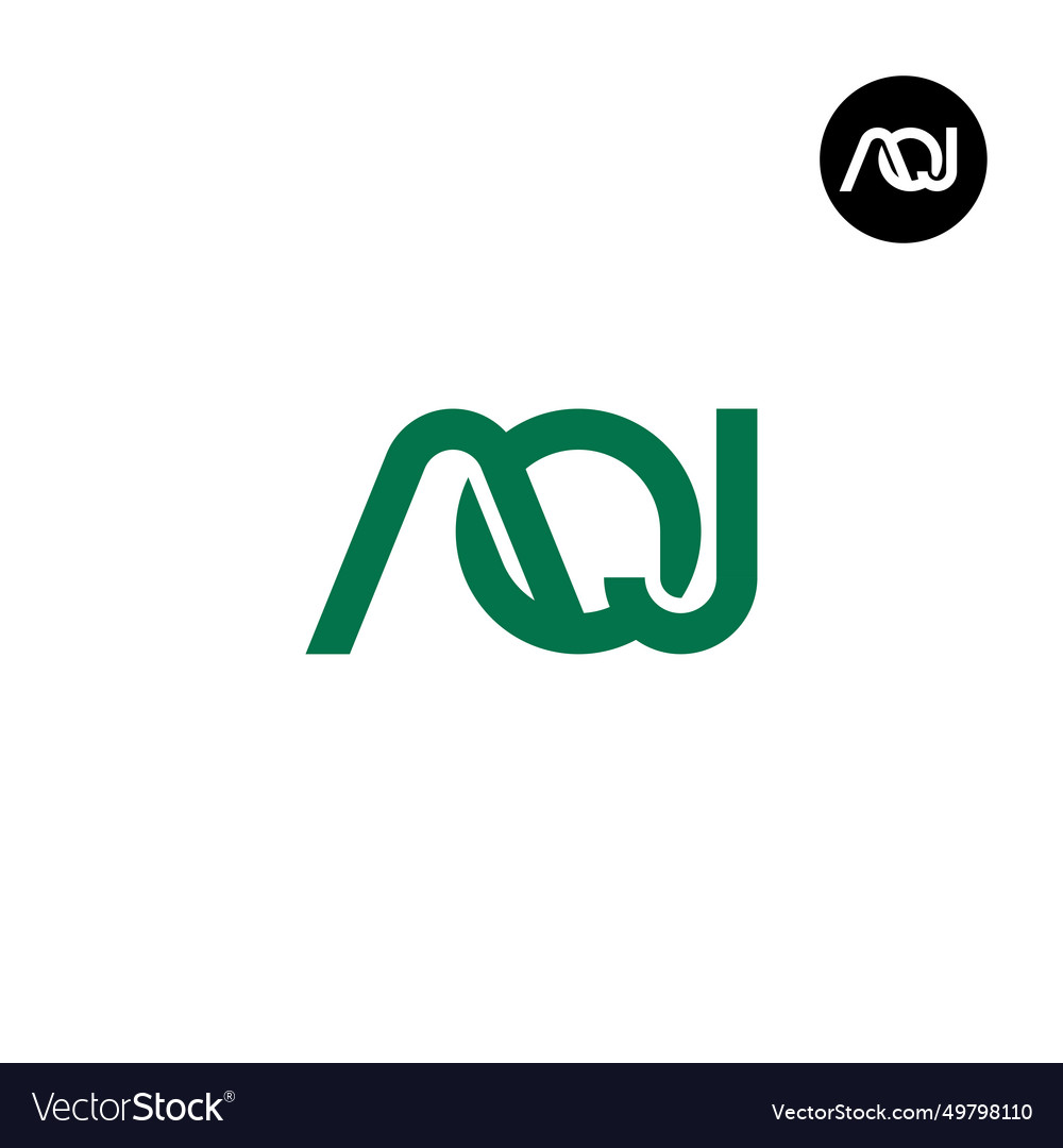 Letter aoj monogram logo design Royalty Free Vector Image