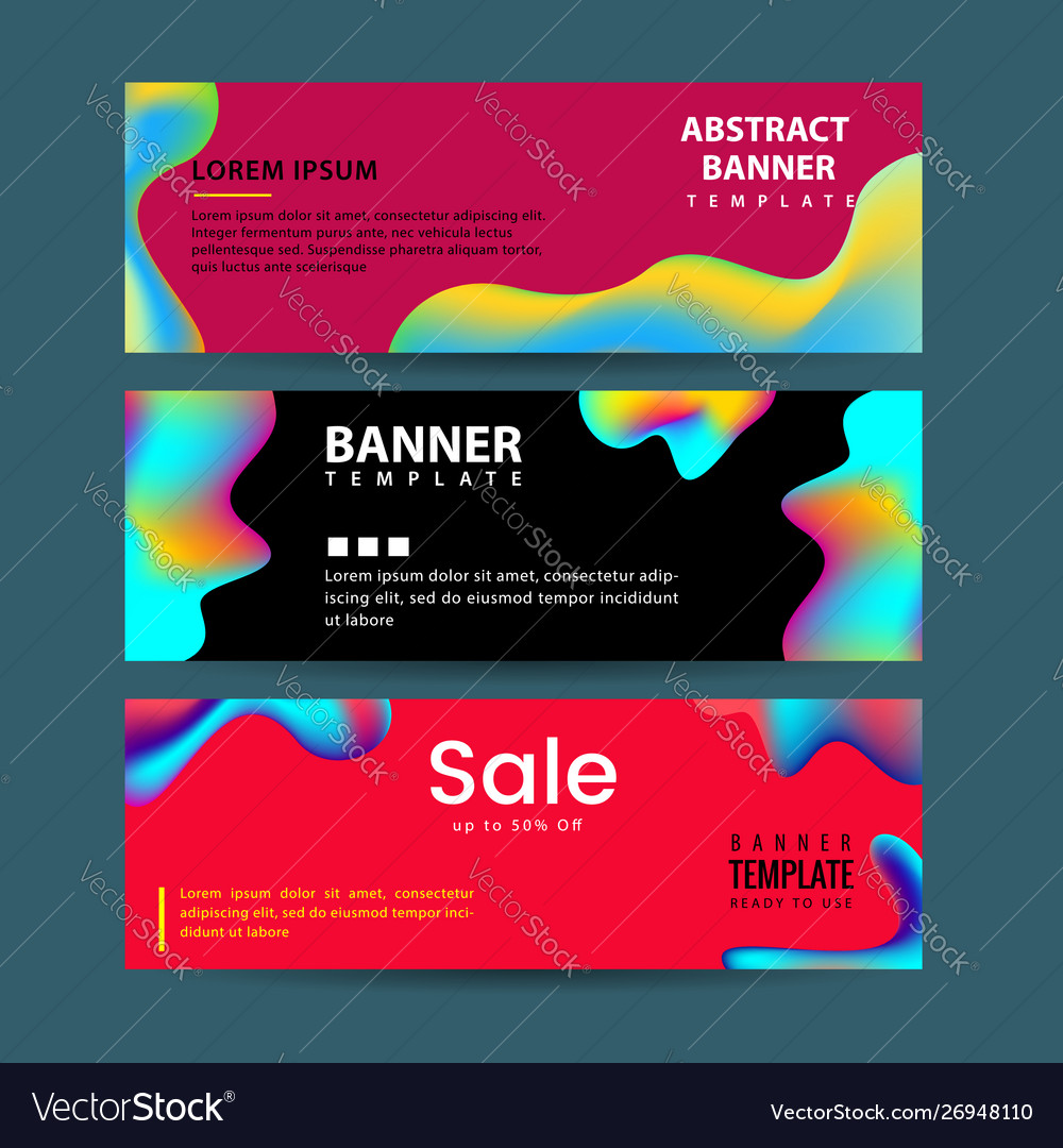 Liquid Gradient Banners - Set
