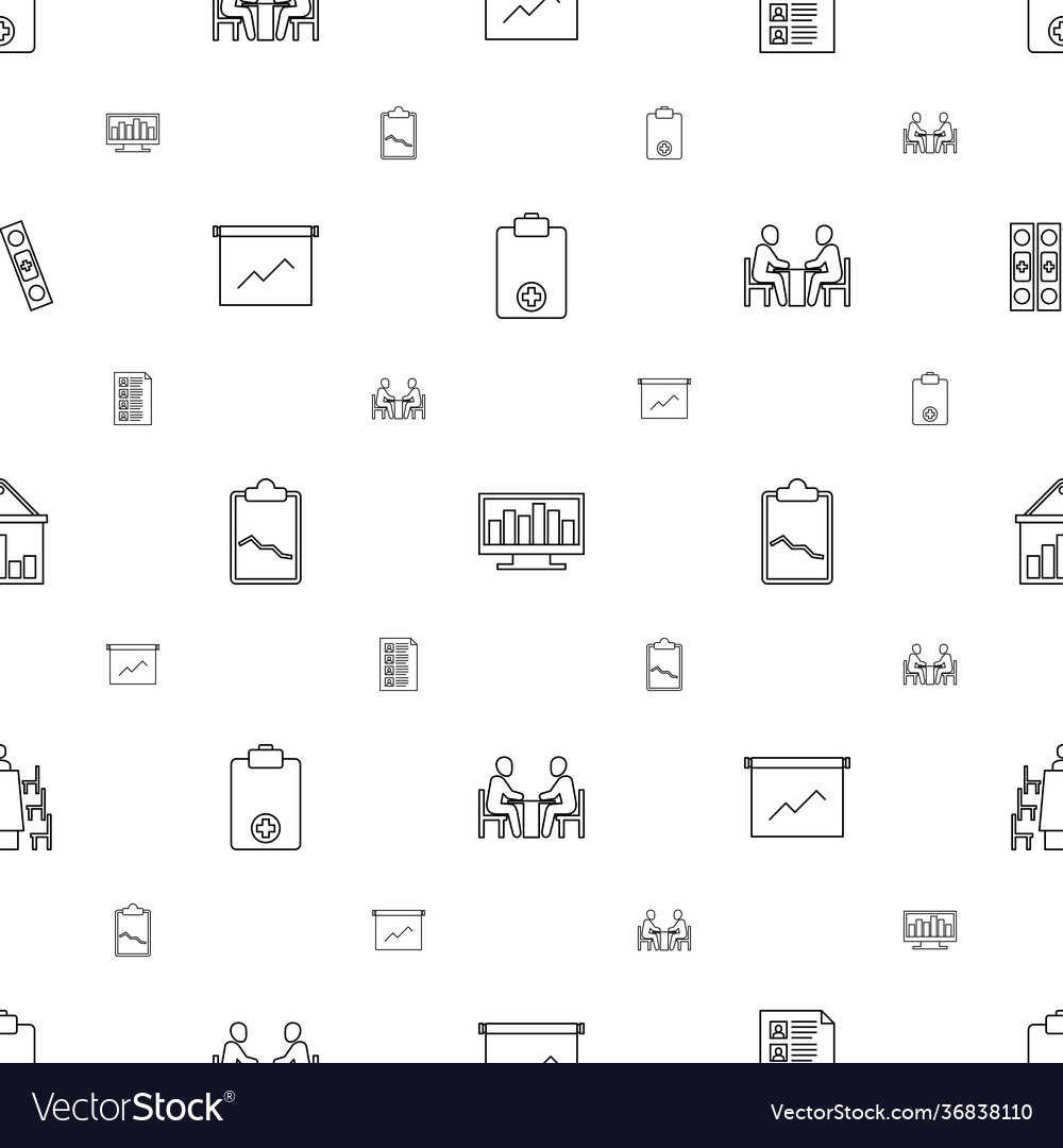 Report icons pattern seamless white background