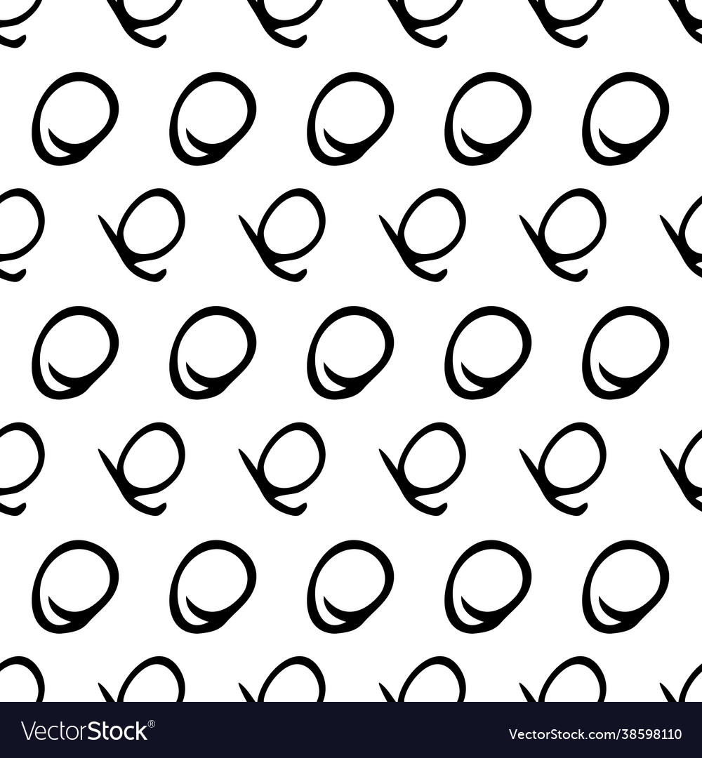 Seamless pattern with sketch round squiggle