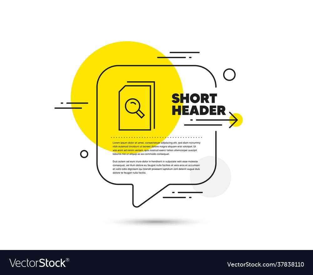 Search documents line icon file with magnifier vector image Search documents line icon file with magnifier