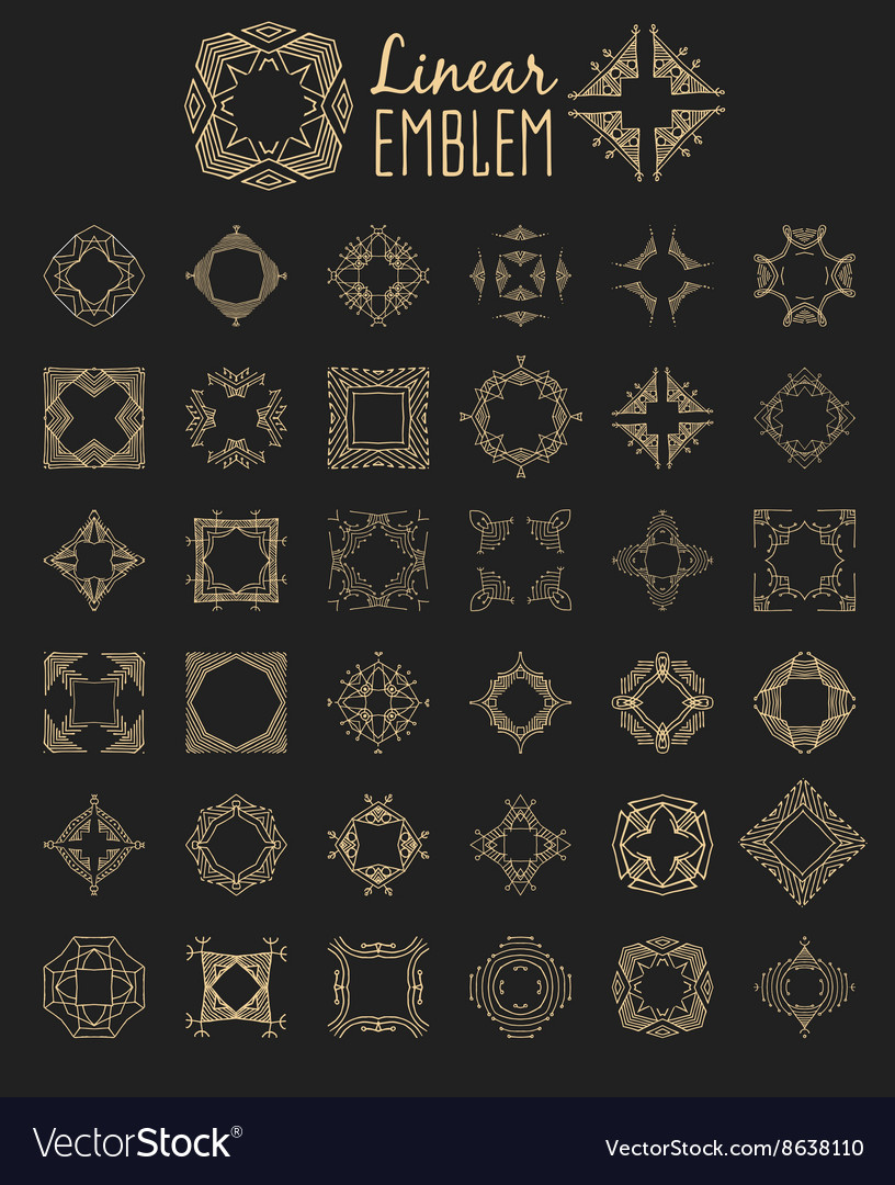 Set of elegant monogram design