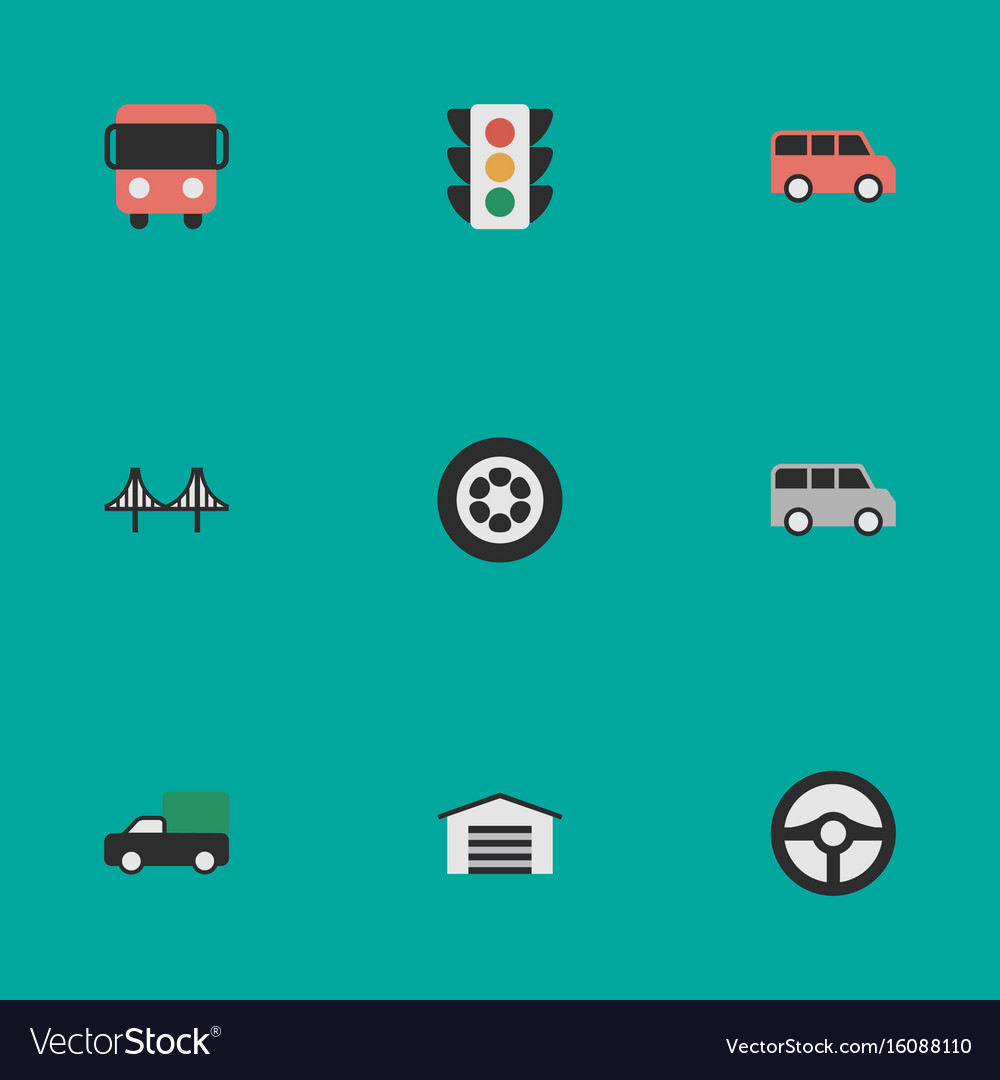 Set of simple traffic icons