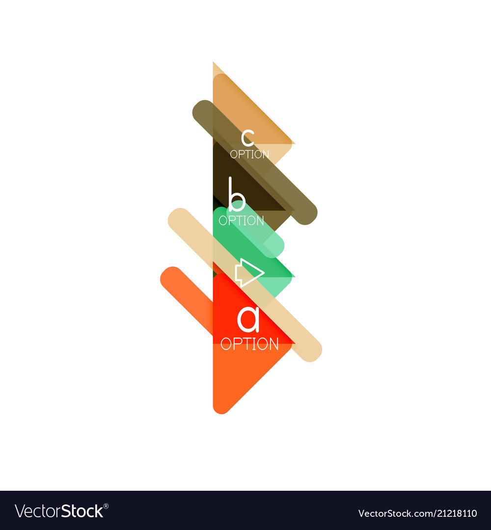 Triangle data visualization design option Vector Image Triangle data visualization design option