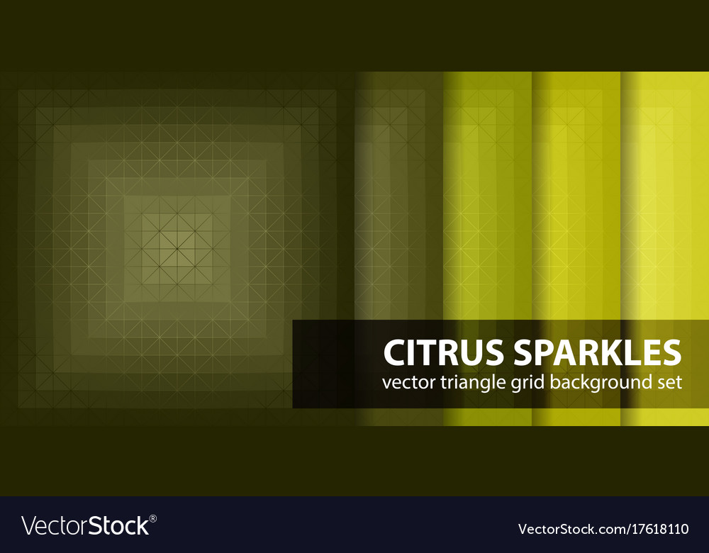 Triangle pattern set citrus sparkles seamless