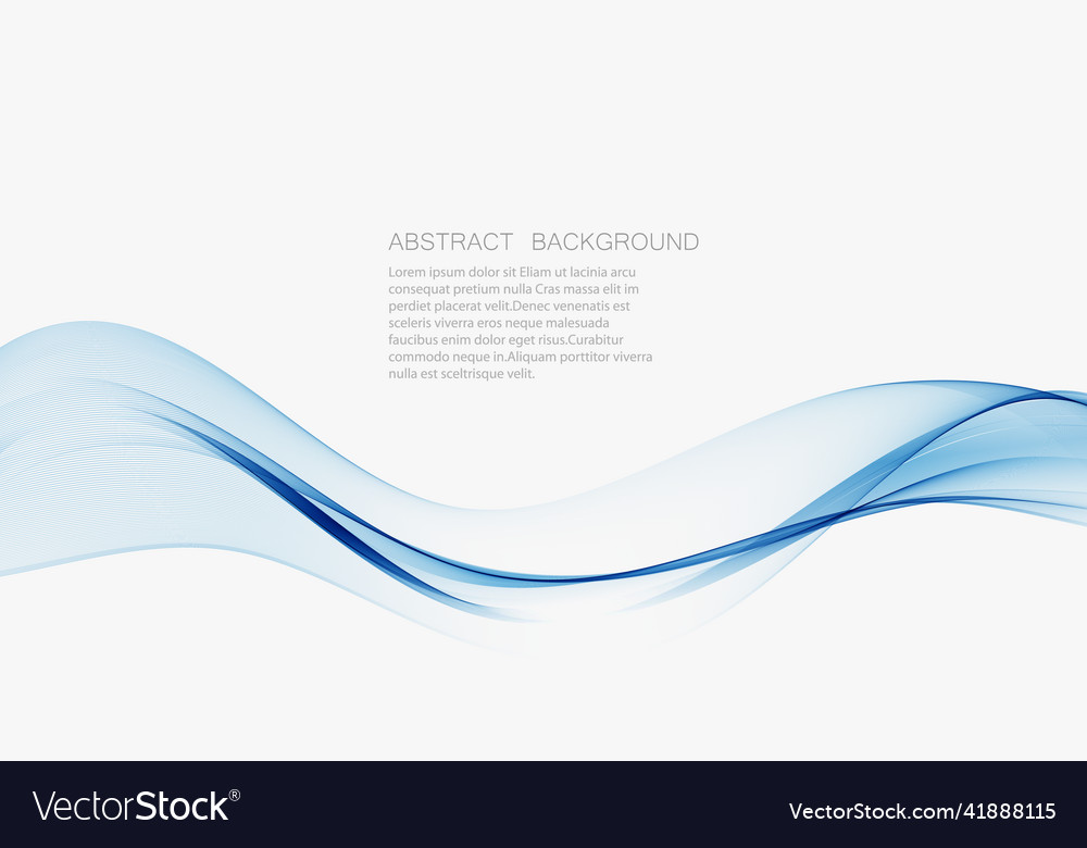 Abstract Blue Wave Element