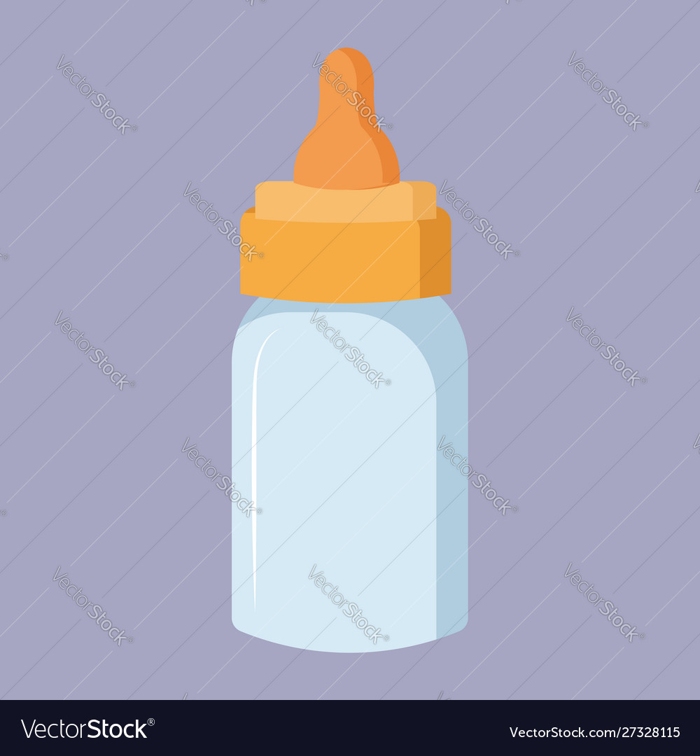 Bottle with milk on white background