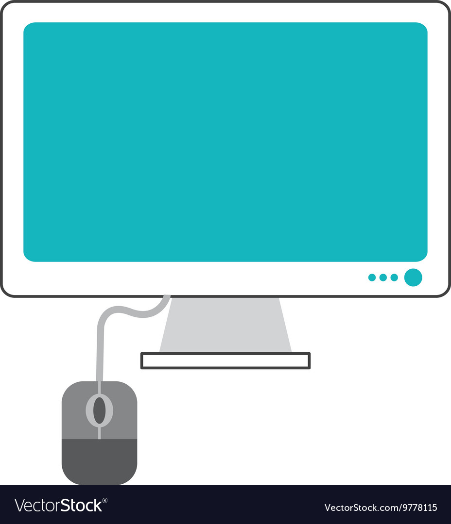 Computer monitor and mouse icon