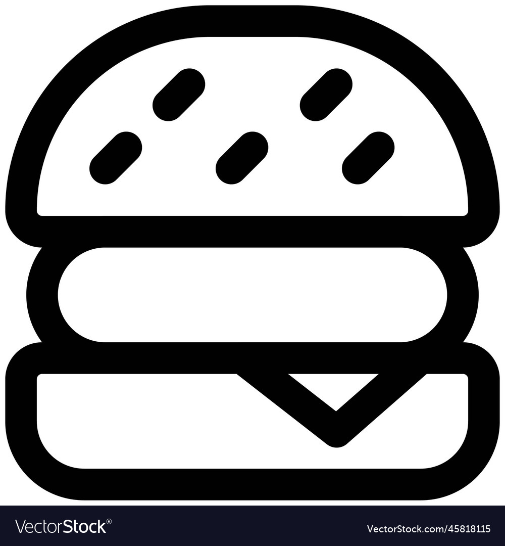 Crispy patty burger with cheese slice Royalty Free Vector