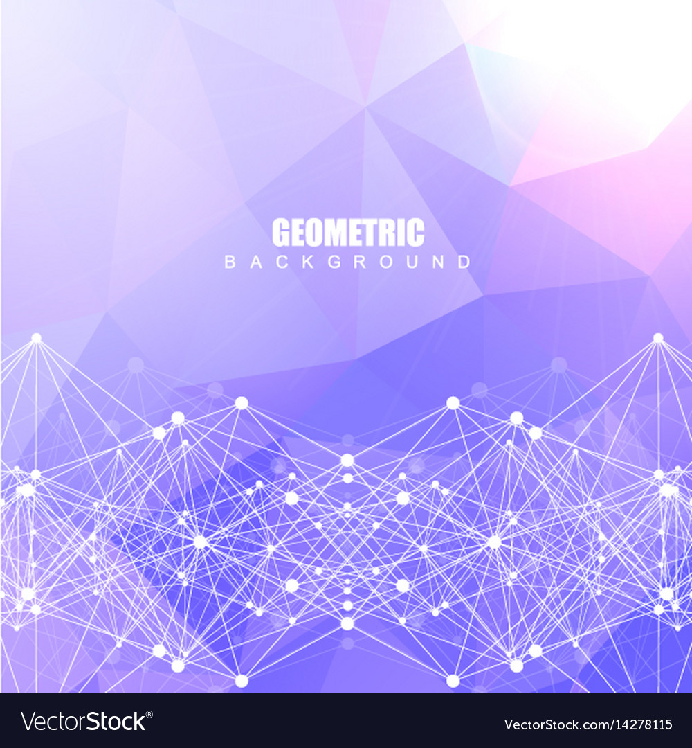Geometric abstract background with connected line
