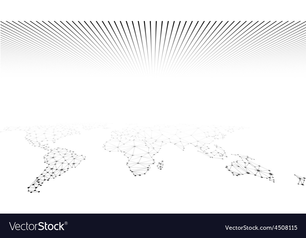 Global network mesh earth map