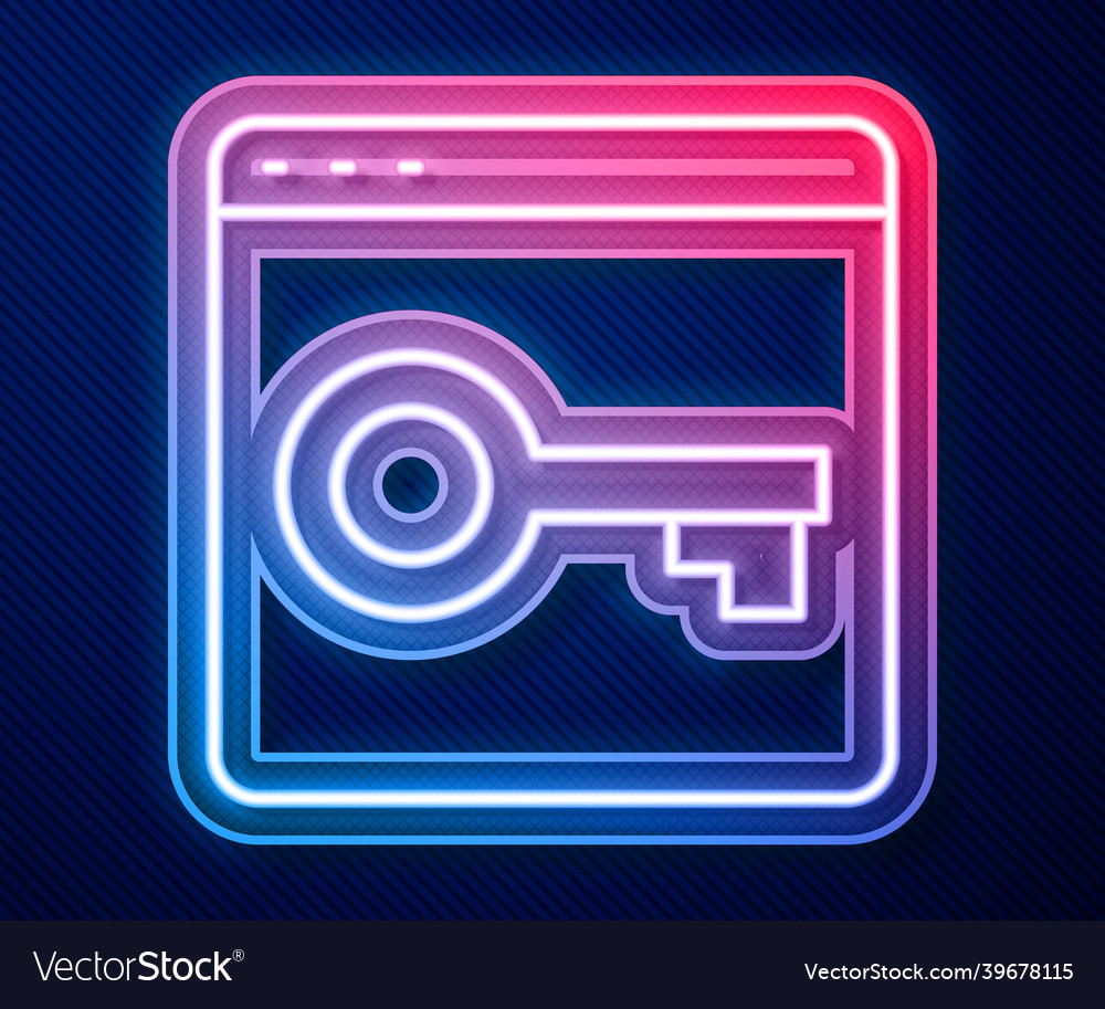 Glowing neon line secure your site with https ssl vector image Glowing neon line secure your site with https ssl