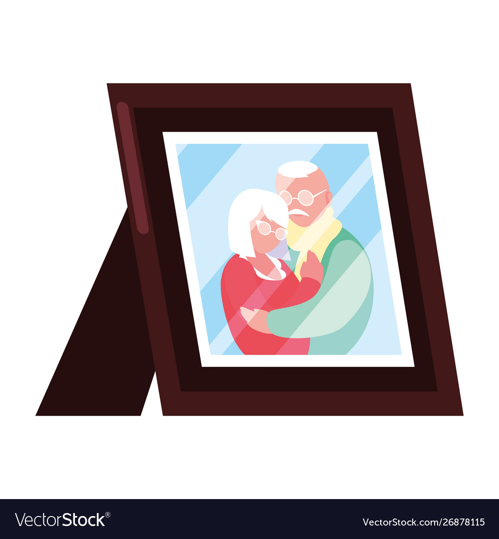 Happy grandparents day flat design Royalty Free Vector Image