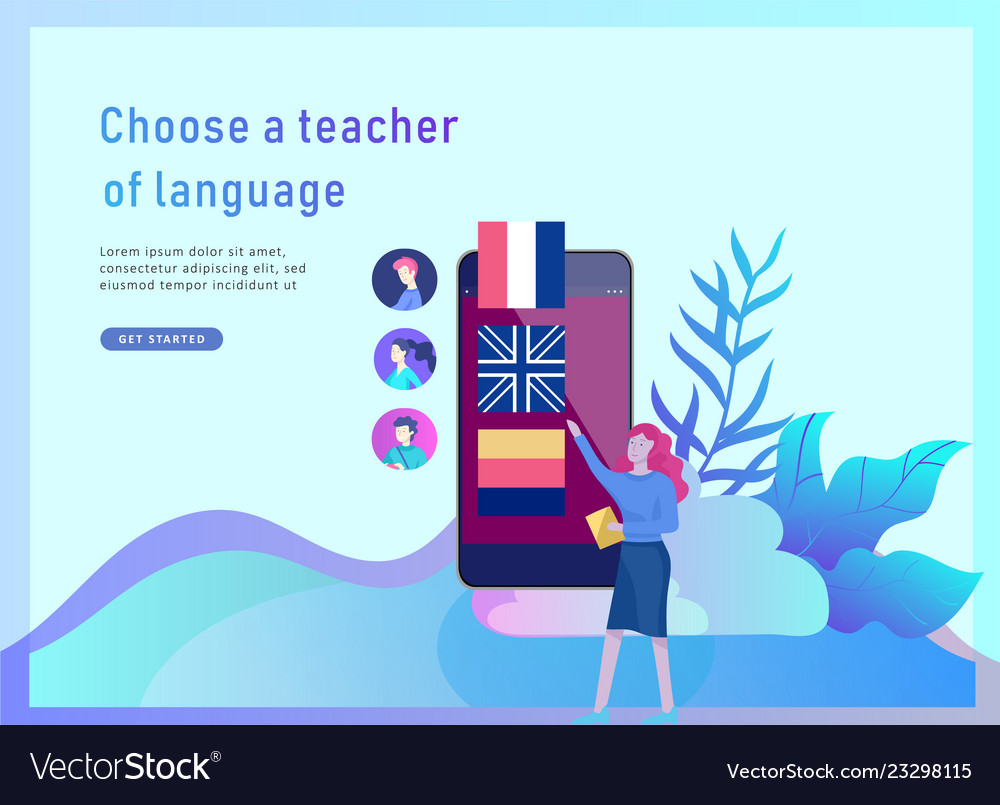 Landing page templates for online language courses