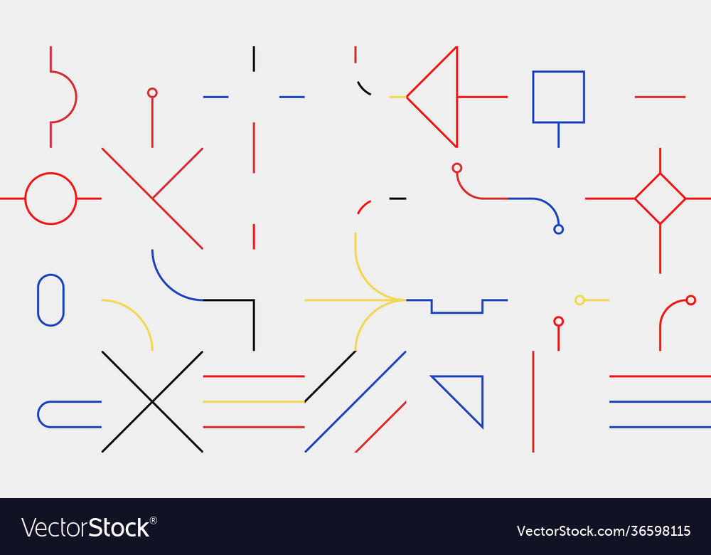 Linear abstract pattern design Vector Image Linear abstract pattern design