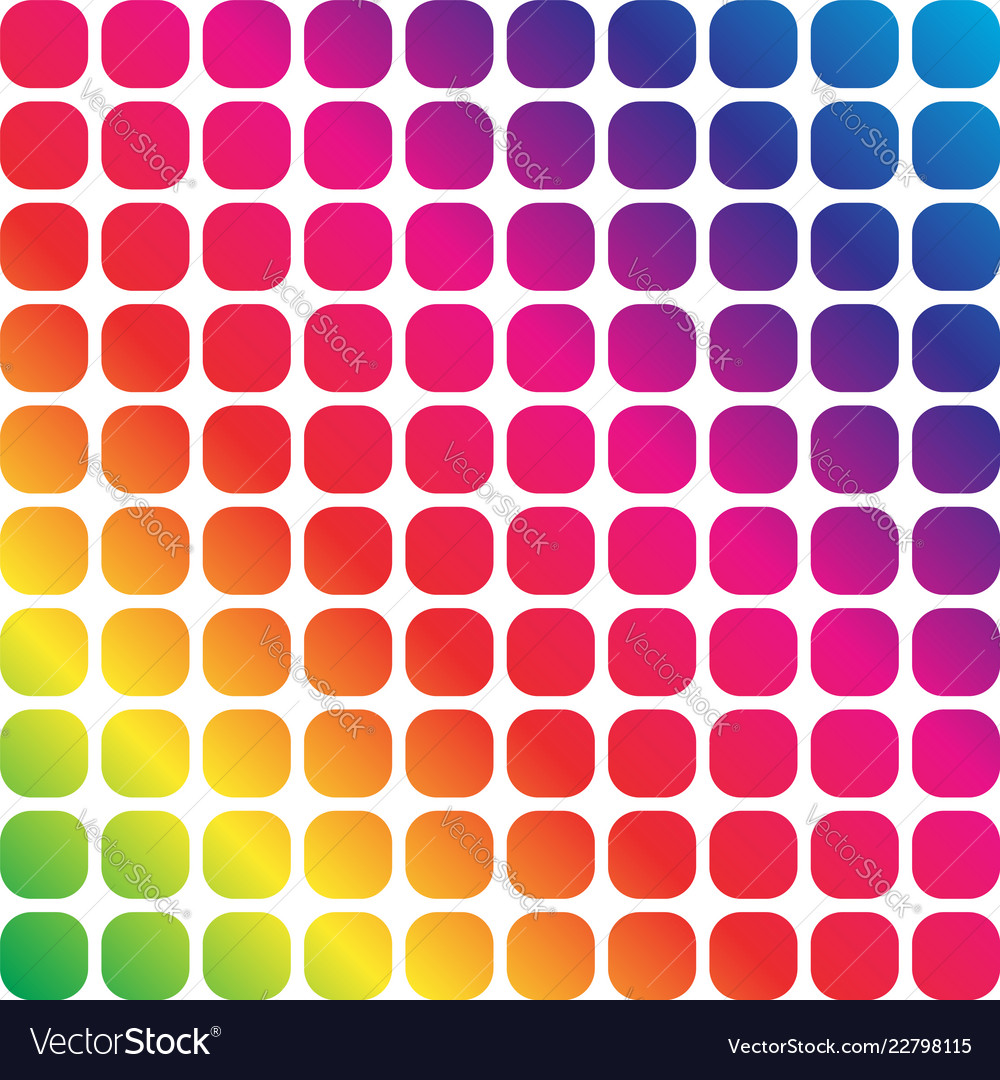 Mesh of shapes with spectrum gradient fill