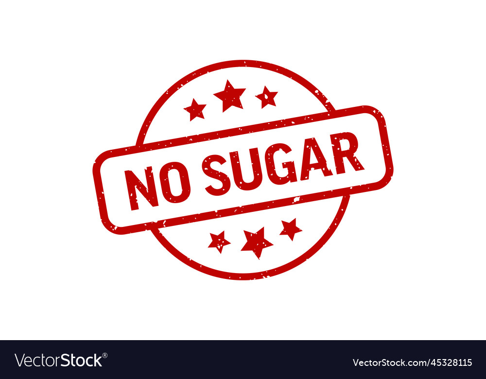 No sugar - stamp imprint seal template