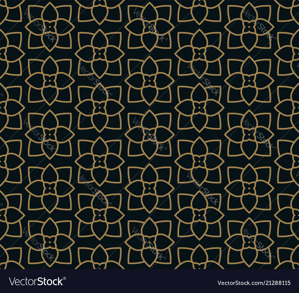 Seamless pattern with line ornament abstract vector image Seamless pattern with line ornament abstract
