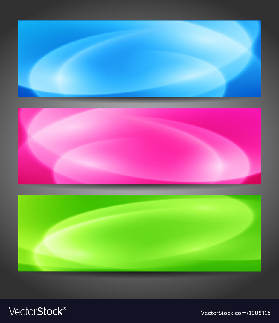 Set of color banner Royalty Free Vector Image VectorStock