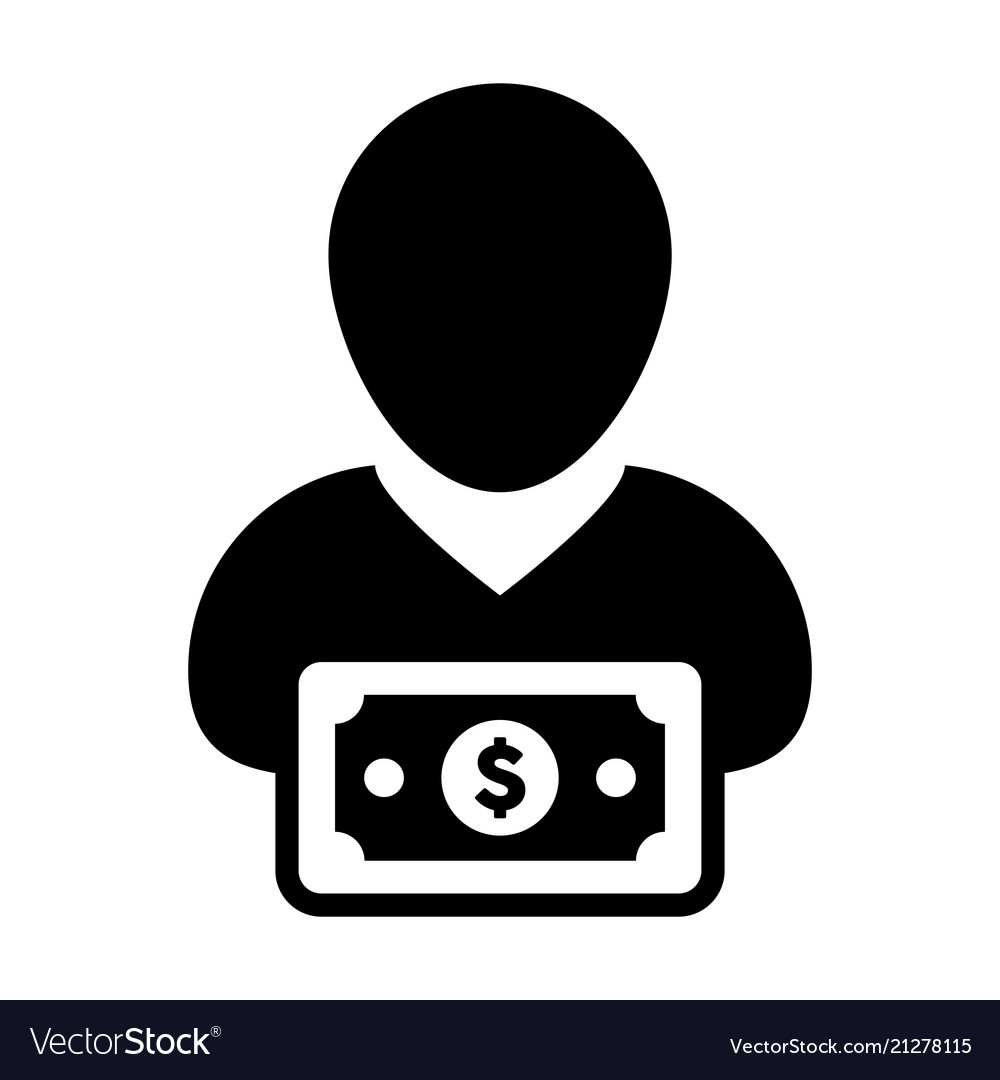 Sponsor Icon Male User Person Profile Avatar Sign Vector Image