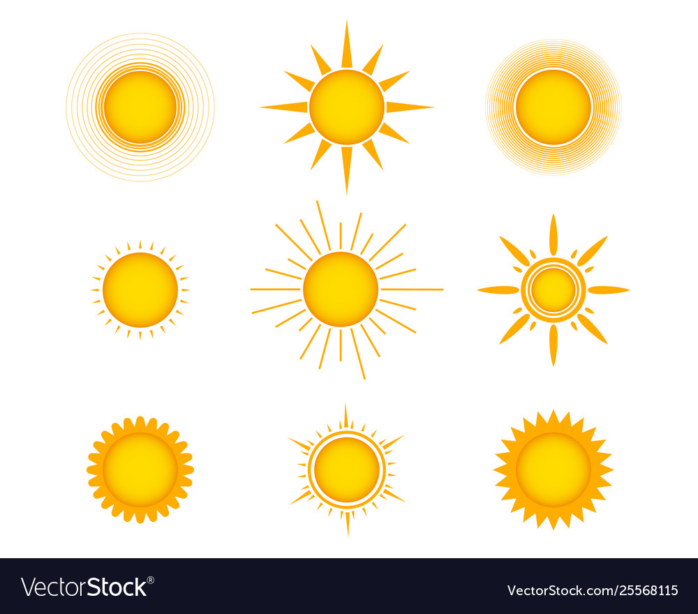 Sun icon set design