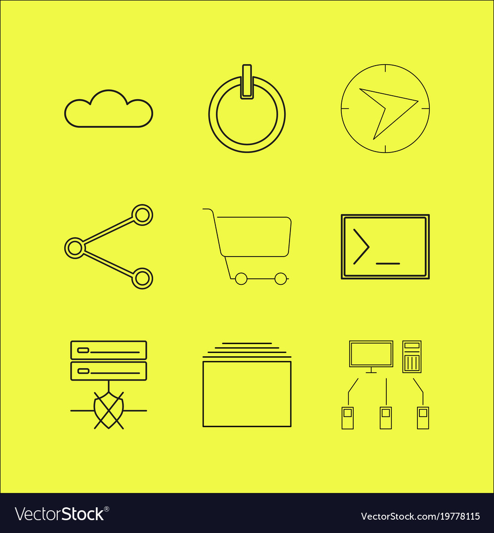Web linear icon set simple outline icons