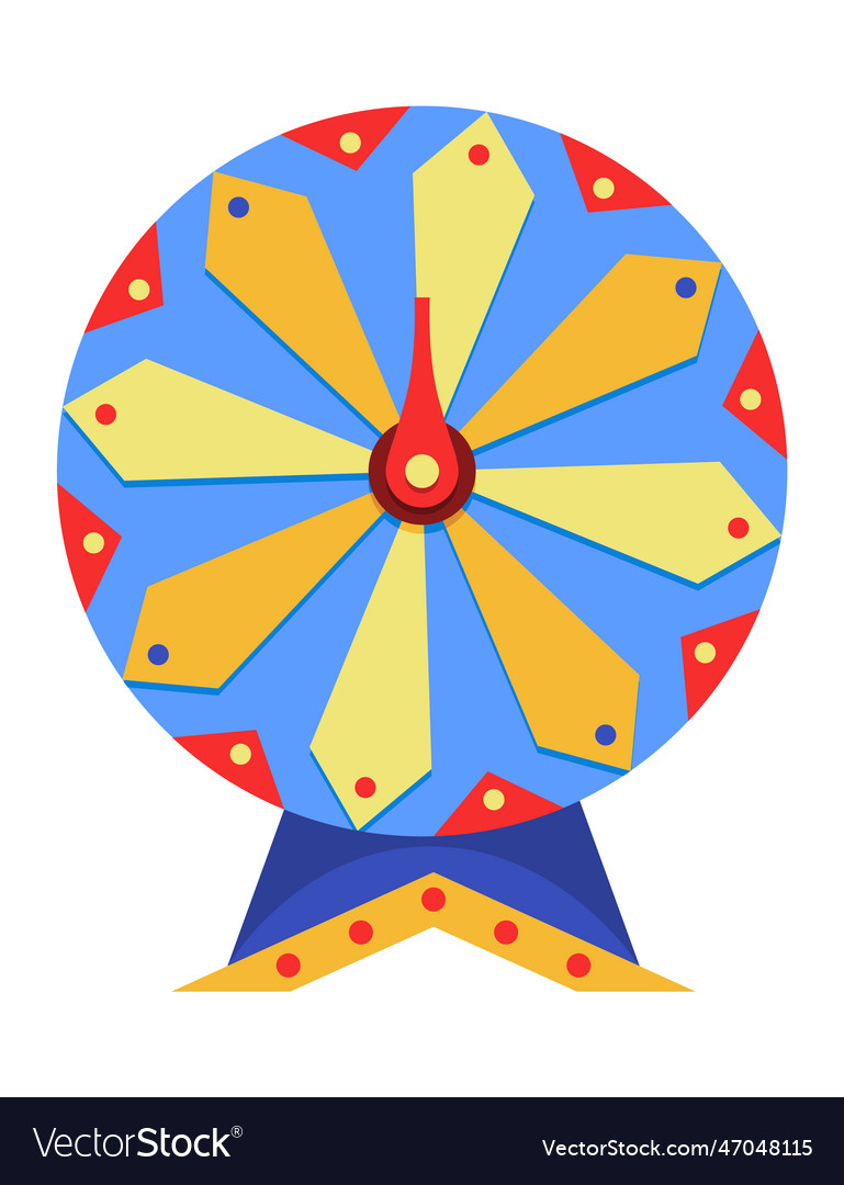 Wheel fortune roulette game with sections Vector Image