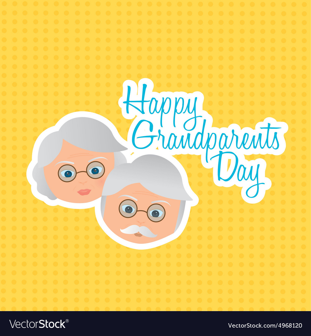 Abstract grandparents day background with some Vector Image