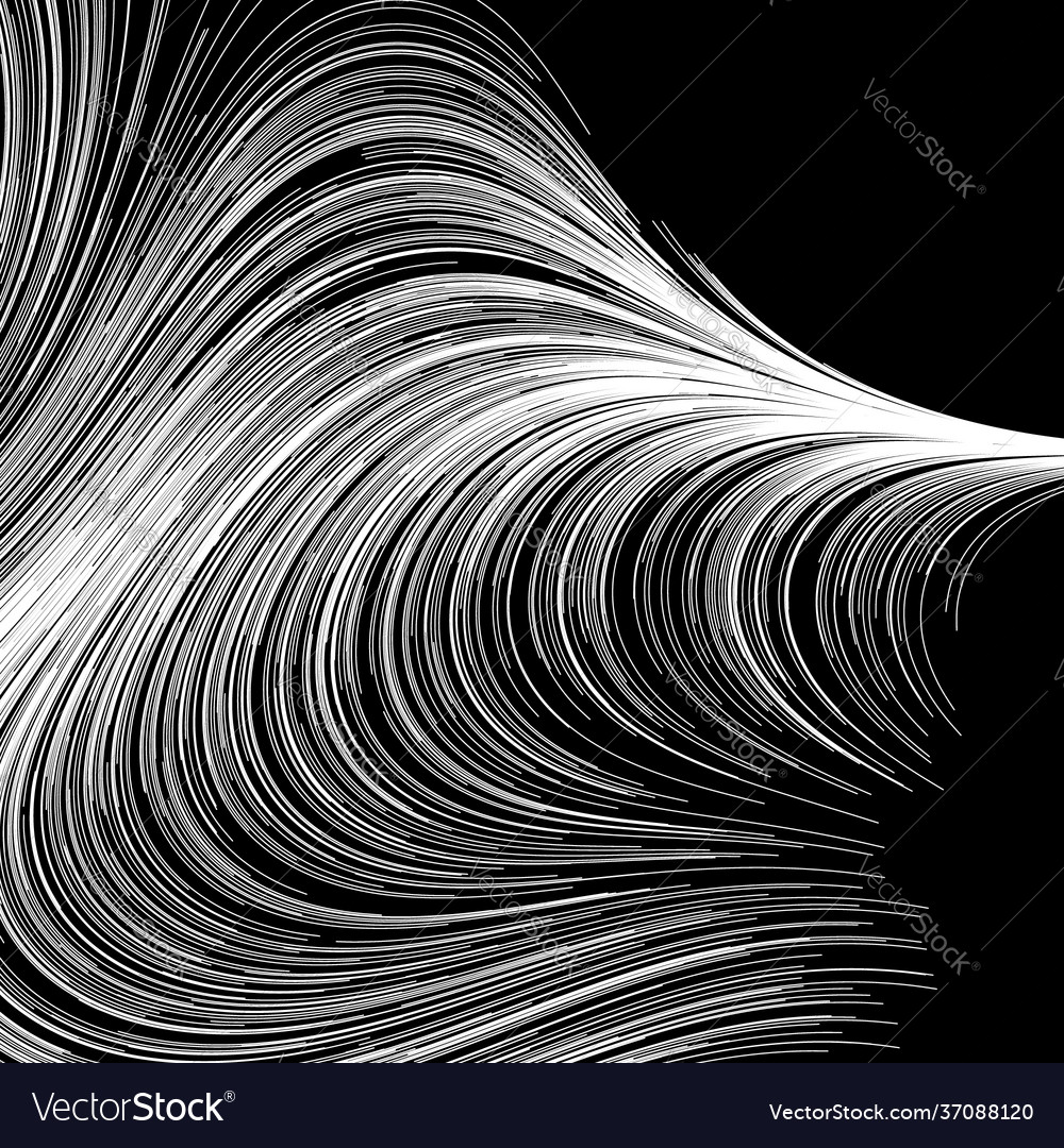 Abstract render random wavy curvy writhe lines vector image Abstract render random wavy curvy writhe lines