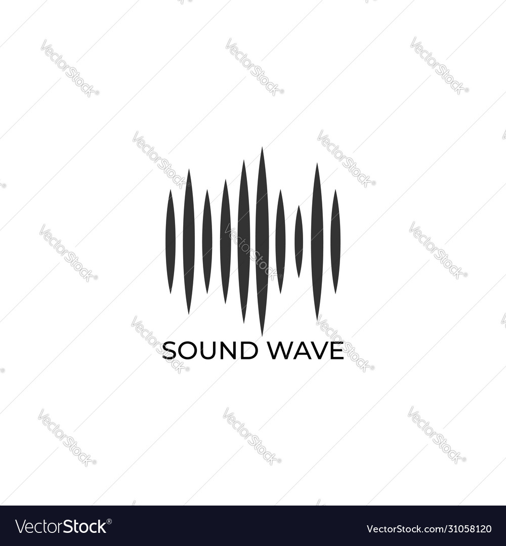 Audio wave spectrum visual logo sharp