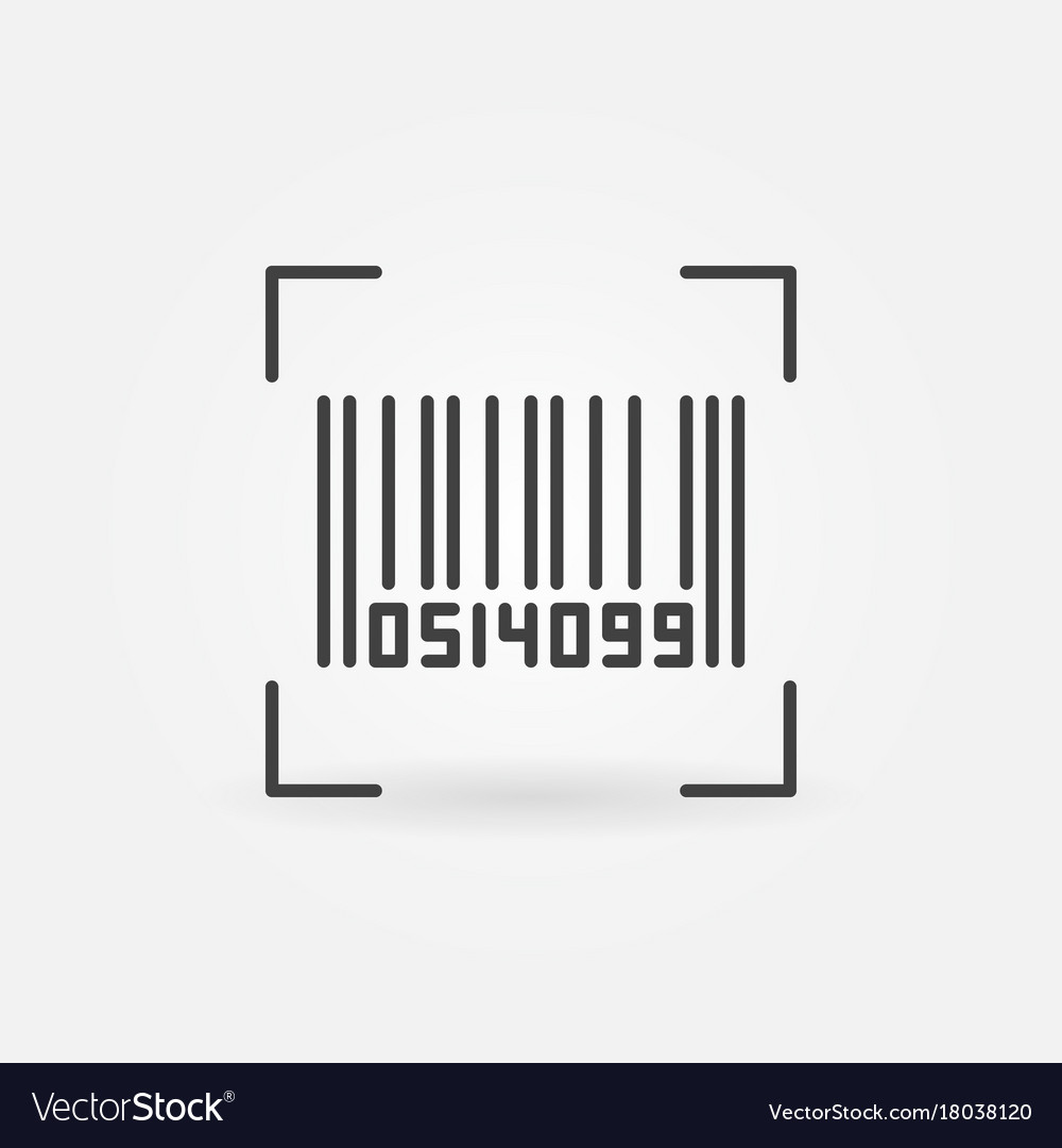 Bar code concept icon in thin line style