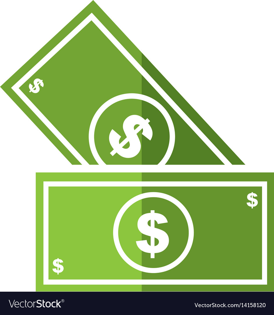 Bill money isolated icon Royalty Free Vector Image