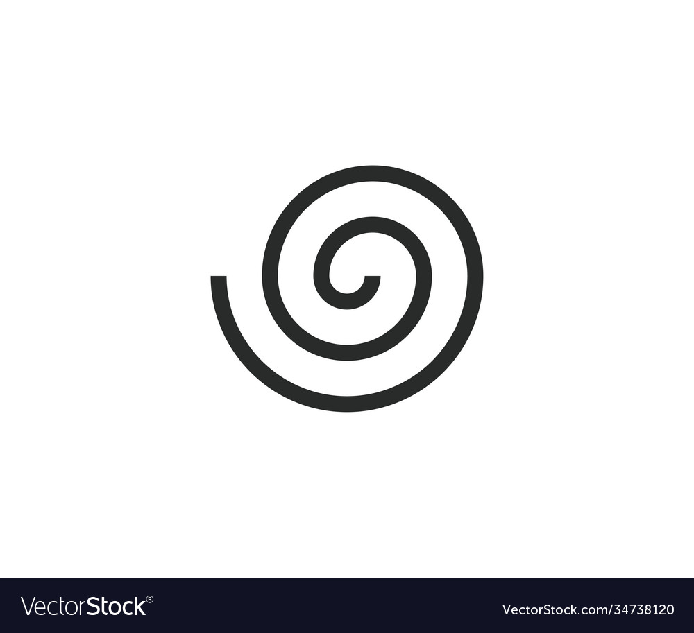 Circle helix scroll spiral icon vector image Circle helix scroll spiral icon