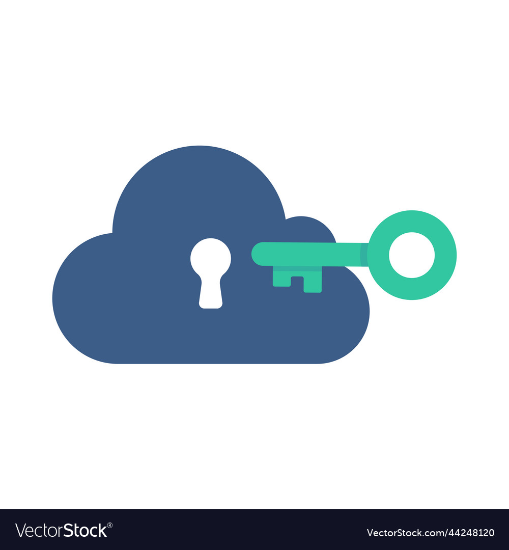 Cloud computing the padlock that locks clouds vector image Cloud computing the padlock that locks clouds