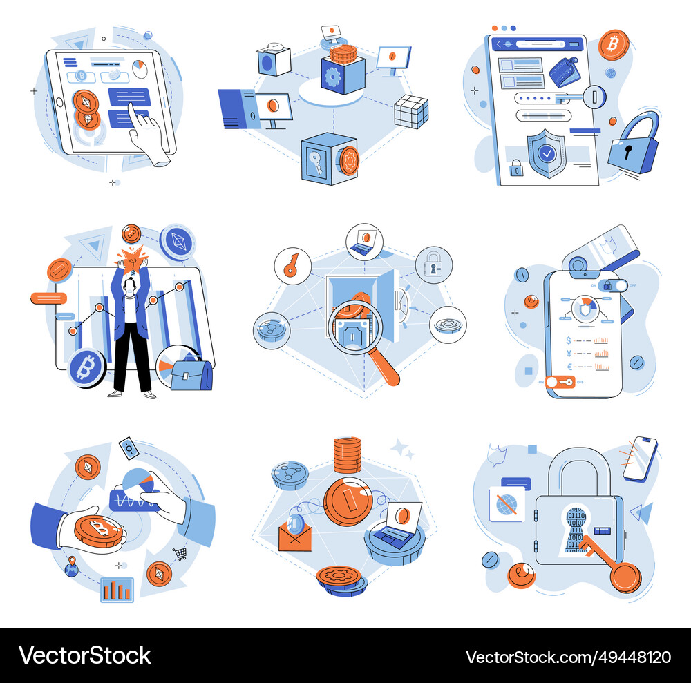 Crypto exchange the stock market – Royalty-Free Vector | VectorStock