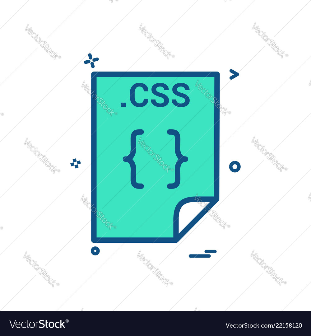 Css application download file files format icon vector image Css application download file files format icon