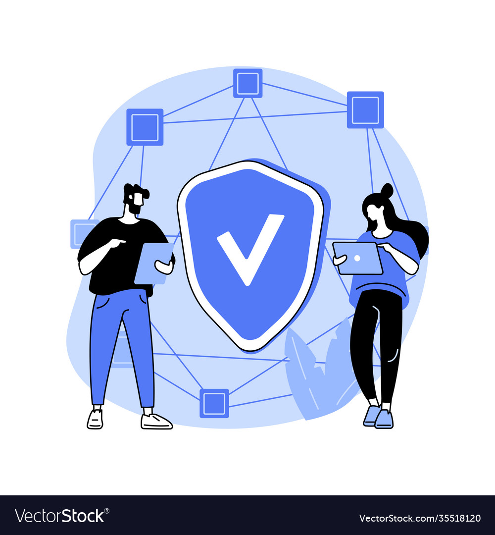 Decentralized application abstract concept vector image Decentralized application abstract concept